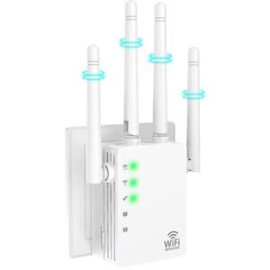 WiFi Extender Signal‎ Booster - Dual Band 5.0G&2.4G, Covers 12880 Sq.Ft
